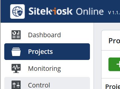 Project Menu SiteKiosk Online