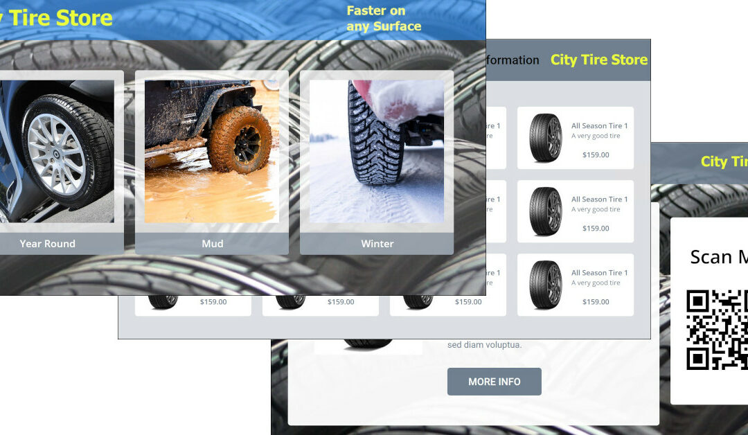 Free Kiosk Template Product Advisor Tire Shop Example