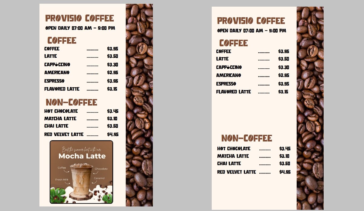 coffee Menu Portrait 3