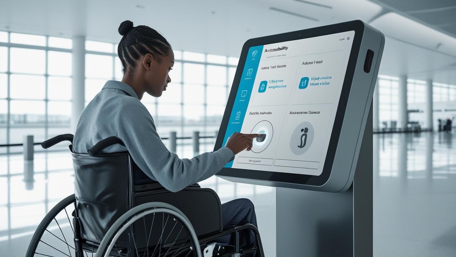 wheelchair kiosk user