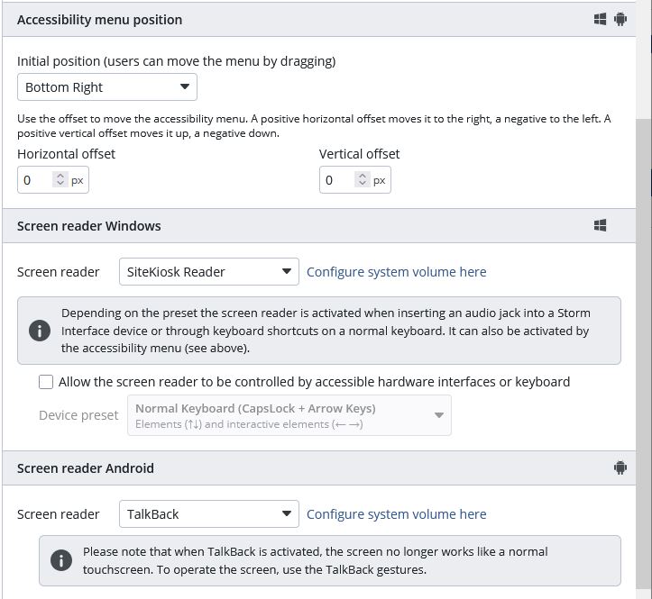 Accessibility Options