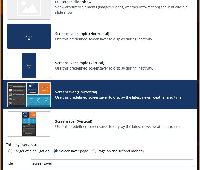 How to set up a screensaver in SiteKiosk Online