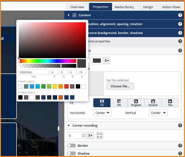 How to darken or dim background images with a kiosk background overlay in SiteKiosk Online.