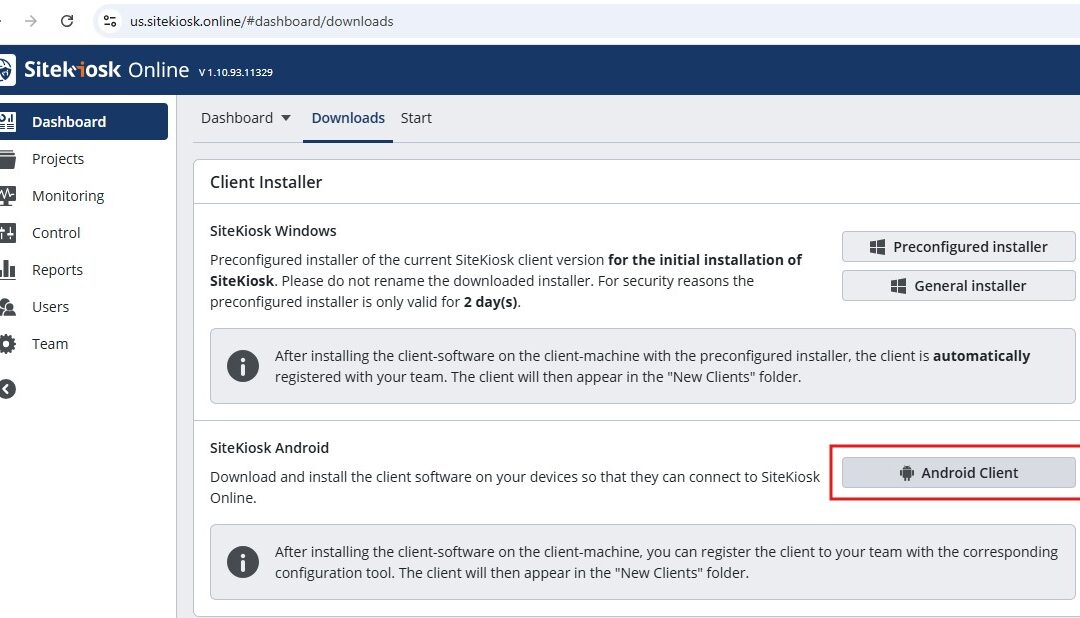 Install and Lock Down Devices with SiteKiosk Online Android